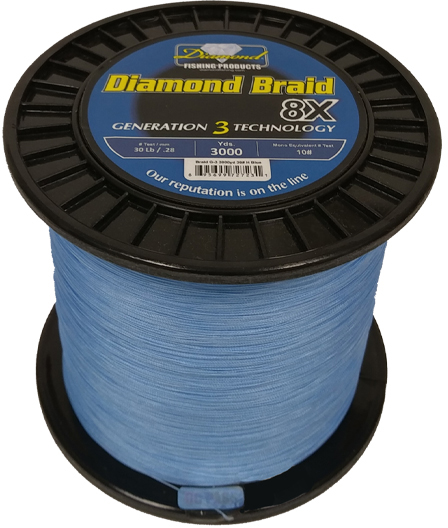 Diamond Braid Generation III 8X Braided Line - Blue - 100lb - 300yd