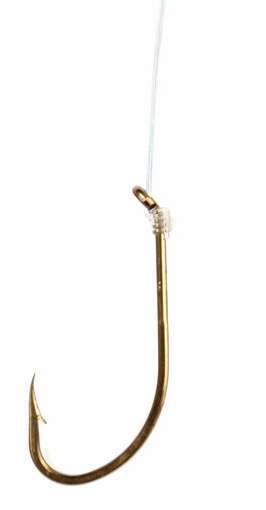 Eagle Claw 031 Plain Shank Snelled Hooks - Size 12