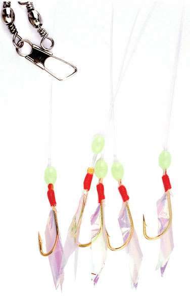 Eagle Claw Lazer Sharp L946 Sabiki Bait Rigs Urethane Aurora Wings - 4