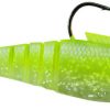 Egret Baits Vudu Shad - 4in - Lime Chartreuse