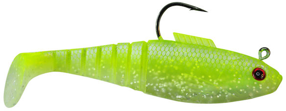 Egret Baits Vudu Shad - 4in - Lime Chartreuse