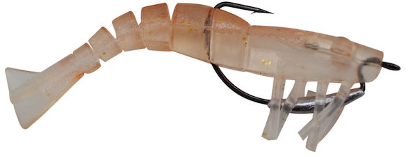 Egret Baits Vudu Weedless Shrimp - 3.5in - Clear