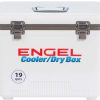 Engel Cooler/Dry Box w/ Rod Holders - 19 Quart - White - UC19-RH