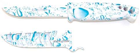 Evolution - EV-BK4011 Bait Knife - White Blue Water Spots