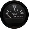 Faria Euro Black Oil Pressure Gauge - 80 PSI - 12803