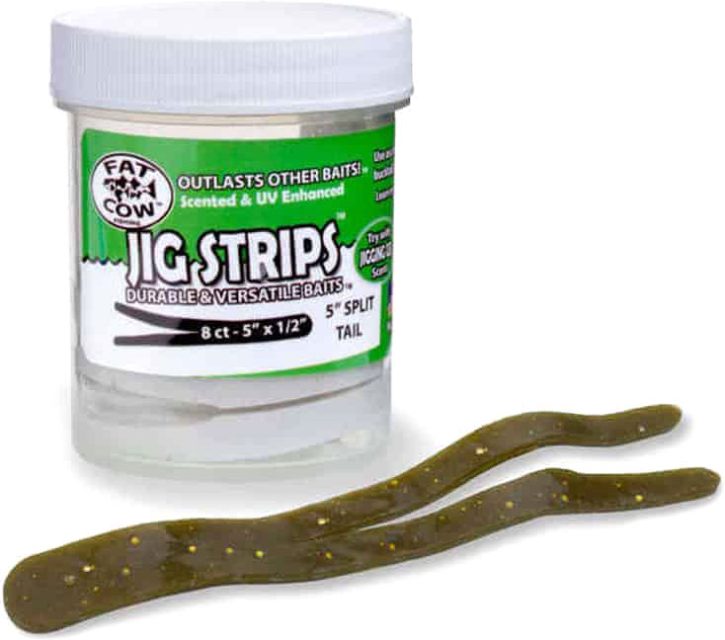 Fat Cow Fishing Jig Strips Split Tail - 5 in. - Sand Eel