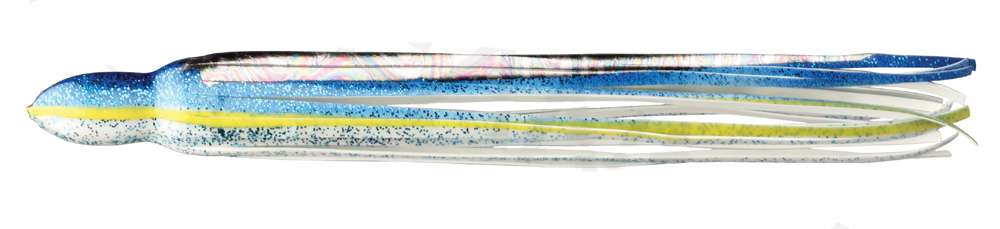 Fathom Offshore OC22 Trolling Lure Skirt - Blue/White/Yellow Vein/Las