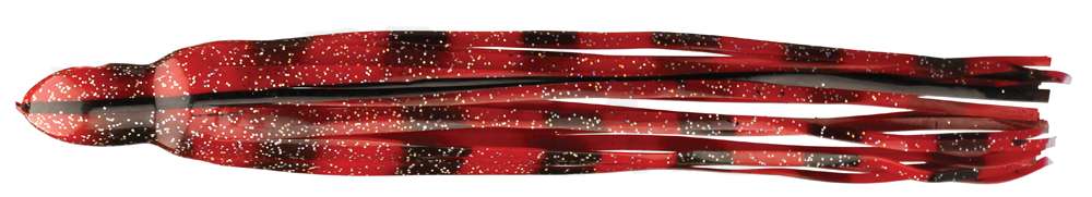 Fathom Offshore OC30 Trolling Lure Skirt - Red Holo Flake Black Bars