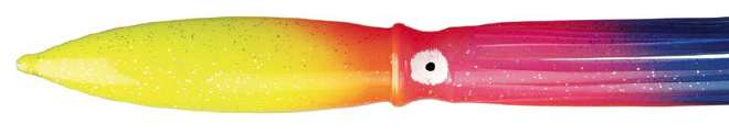 Fathom Offshore ST30 Bulb Squid 13in - Rainbow with Holo Fleck