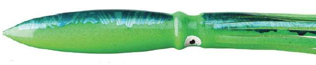 Fathom Offshore ST30 Bulb Squid 8in - Flo Green/Green Foil