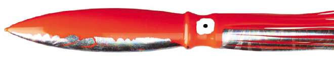 Fathom Offshore ST30 Bulb Squid 8in - Orange with Foil Back