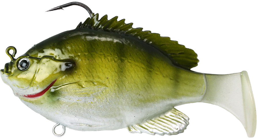 FishLab Bio Gill Rigged Soft Swimbait - 5in - Light Bluegill