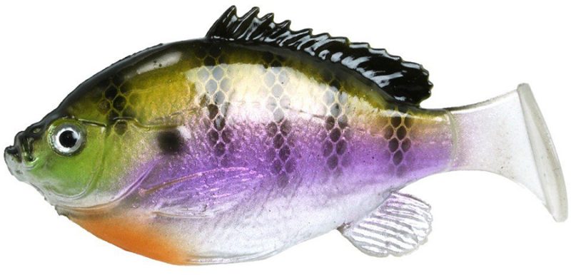 FishLab Bio Gill Weedless Soft Swimbait - 3-5/8in - Dark Bluegill