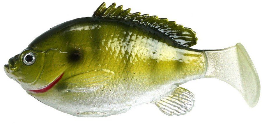 FishLab Bio Gill Weedless Soft Swimbait - 4-5/8in - Light Bluegill