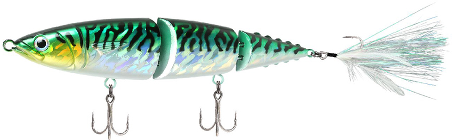 FishLab Mack Attack Hard Swimbait - 7in Fast Sinking - Green Mackerel