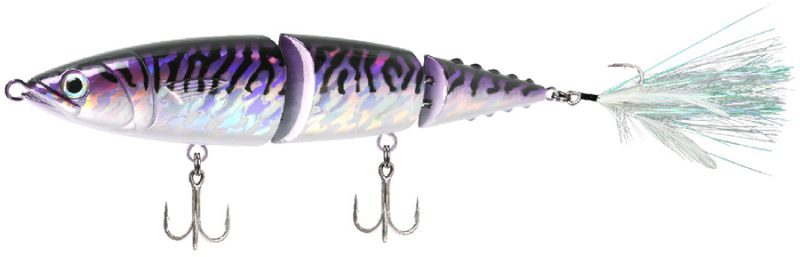 FishLab Mack Attack Hard Swimbait - 7in Fast Sinking - Purple Mackerel