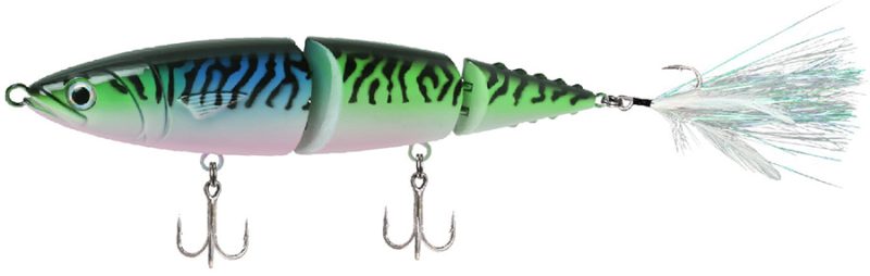 FishLab Mack Attack Hard Swimbait - 9in Fast Sinking - Whacky Mackerel