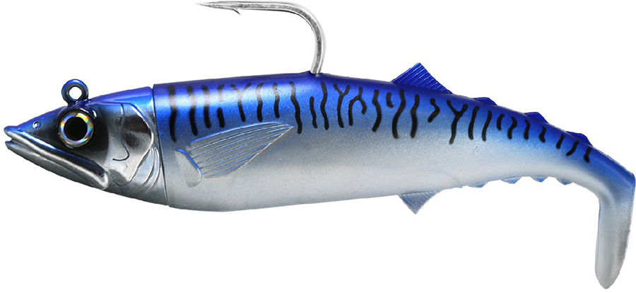 FishLab Mack Attack Soft Swimbait - 6-1/2in - Blue Mackerel