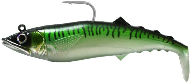 FishLab Mack Attack Soft Swimbait - 6-1/2in - Green Mackerel