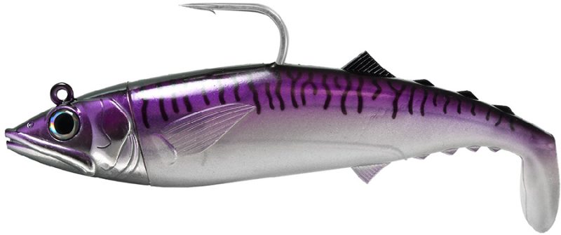 FishLab Mack Attack Soft Swimbait - 6-1/2in - Purple Mackerel