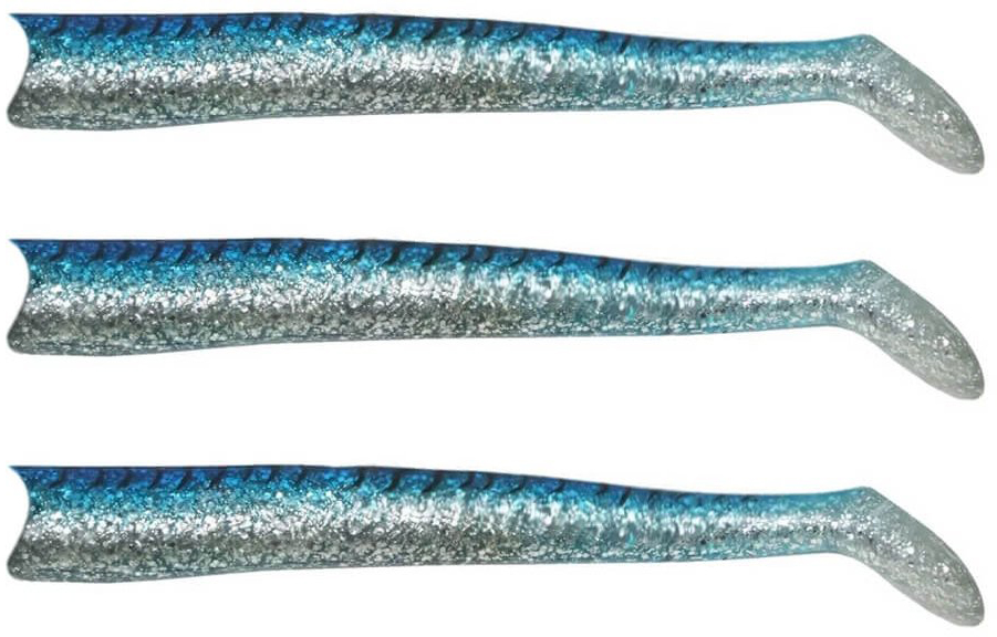 FishLab Mad Eel Replacement Tails - 7-1/2in - Blue Mackerel