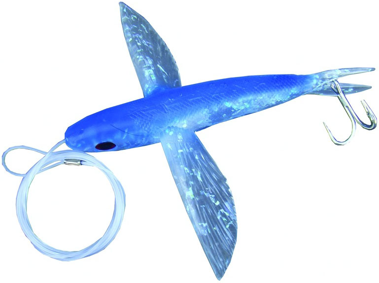 Frenzy Tackle 8" Rigged Ballistic Flyer Flying Fish - Blue