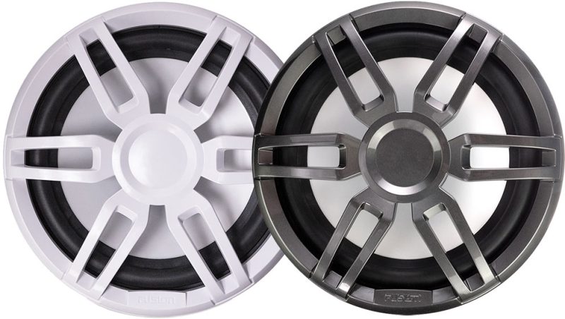 Fusion XS Series 10in 600W Sports Subwoofer - White & Grey Grills