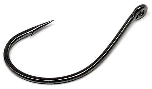 Gamakatsu Split Shot/Drop Shot Hook - Black - 1/0 (6 Pack) - 50411