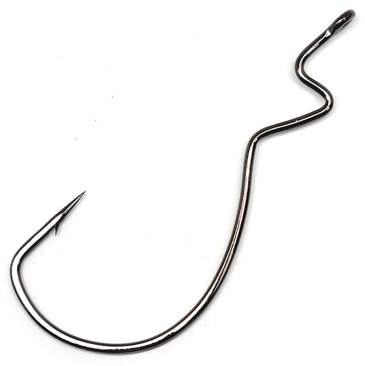 Gamakatsu Worm Hooks, Skip Gap, Ns Black 1/0 6 Pack - 266411