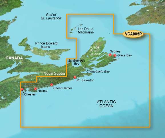 Garmin BlueChart g2 Vision Halifax to Cape Breton SD Card