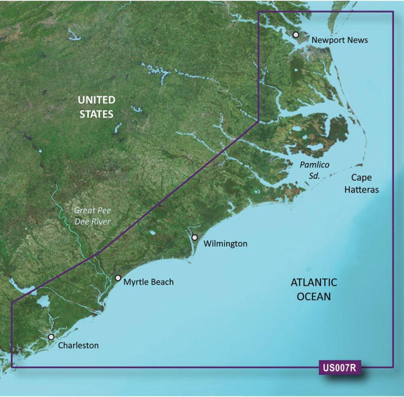 Garmin VUS007R BlueChart g3 Vision HD - Norfolk to Charleston