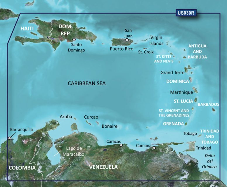 Garmin VUS030R BlueChart g2 Vision HD - Southeast Caribbean