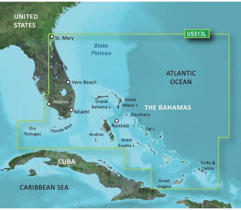 Garmin VUS513L BlueChart g3 Vision HD - Jacksonville to Bahamas