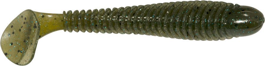 Googan Baits Saucy Swimmer - 3.3in - Green Pumpkin Blue