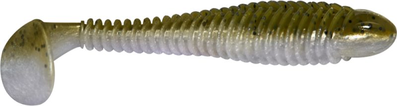 Googan Baits Saucy Swimmer - 3.3in - Green Pumpkin Pearl