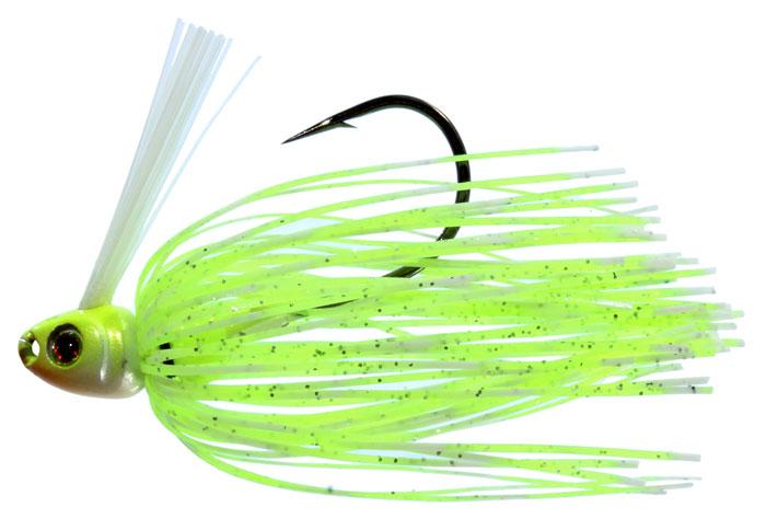 Greenfish Tackle Swim Jig - 1/4oz - Chartreuse White