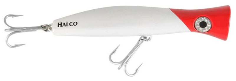 Halco RP195 Roosta Popper Lure White Redhead - RP195 White Redhead