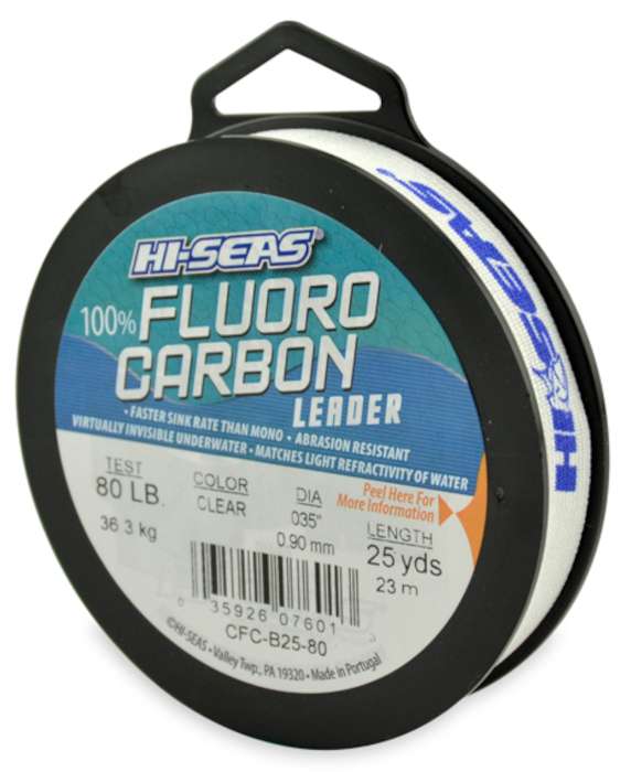 Hi-Seas Fluorocarbon Leader 25 yd. Spool - CFC-B25-80