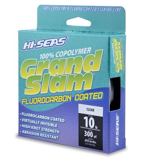 Hi-Seas Grand Slam Fluorocarbon Coated 10lb 300yds - GSF-F300-10CL