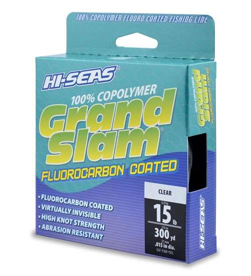 Hi-Seas Grand Slam Fluorocarbon Coated 15lb 300yds - GSF-F300-15CL