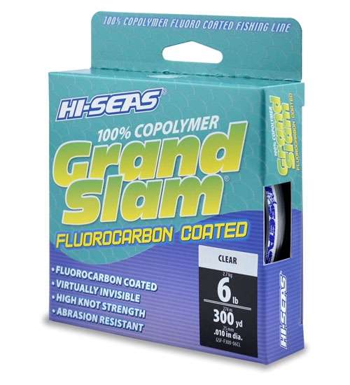 Hi-Seas Grand Slam Fluorocarbon Coated 6lb 300yds - GSF-F300-06CL