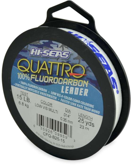 Hi-Seas Quattro Fluorocarbon Camo Leader - CFQ-B25-15