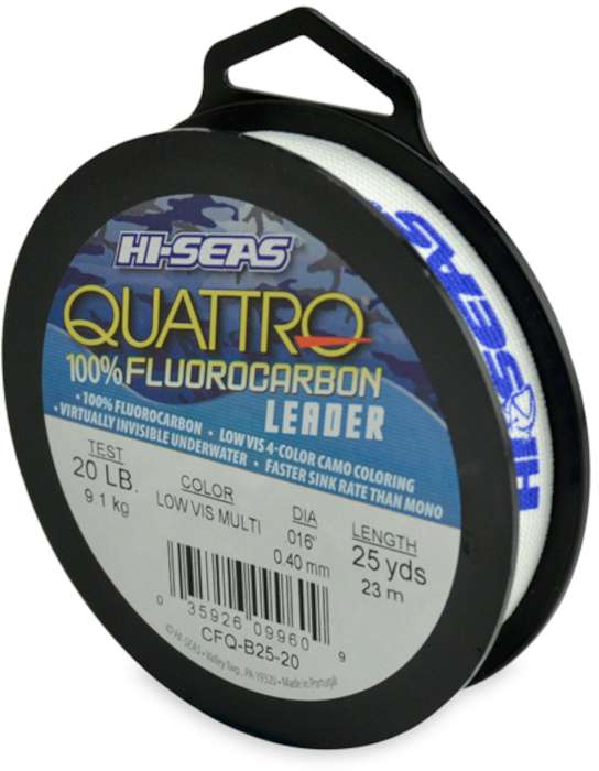 Hi-Seas Quattro Fluorocarbon Camo Leader - CFQ-B25-20