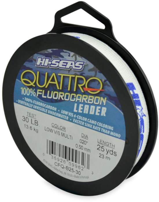 Hi-Seas Quattro Fluorocarbon Camo Leader - CFQ-B25-30