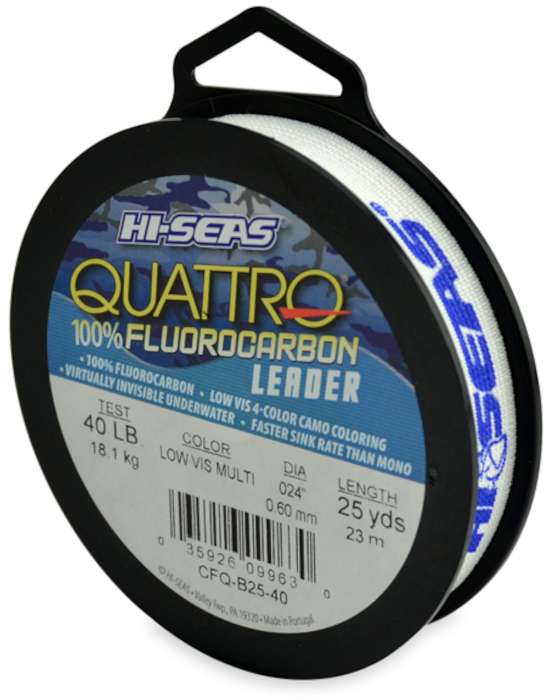 Hi-Seas Quattro Fluorocarbon Camo Leader - CFQ-B25-40