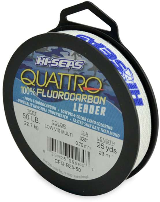 Hi-Seas Quattro Fluorocarbon Camo Leader - CFQ-B25-50