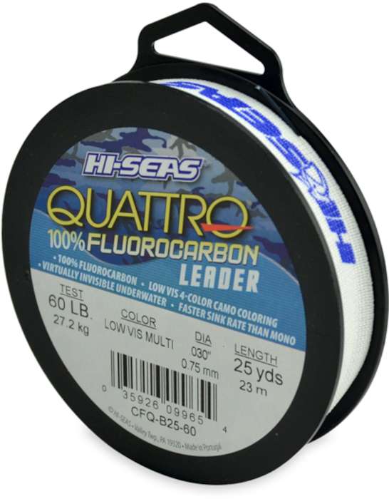 Hi-Seas Quattro Fluorocarbon Camo Leader - CFQ-B25-60