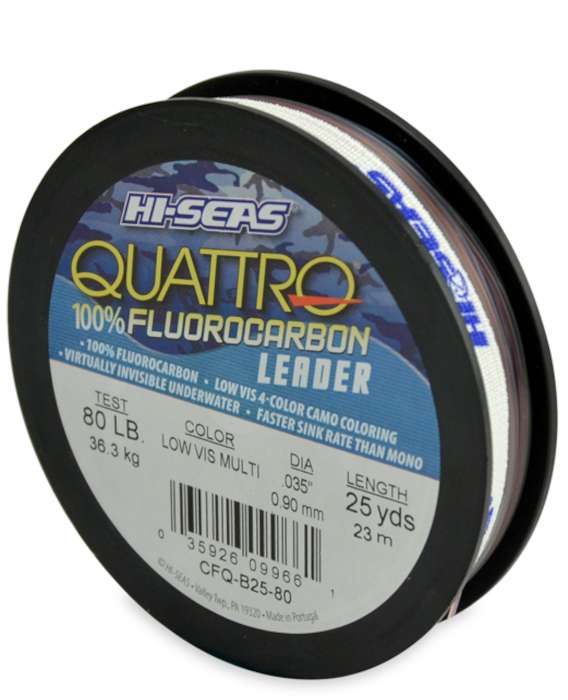 Hi-Seas Quattro Fluorocarbon Camo Leader - CFQ-B25-80