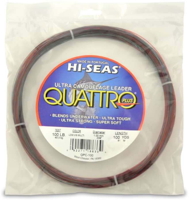 Hi-Seas Quattro Plus Low-Vis Camo Leader 100 yd. Coil - QPC-100