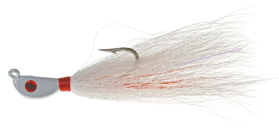 Hookup Lures Big Bucktail - 1.5 oz. White/Red/White